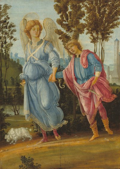 Tobias en de Engel door Filippino Lippi